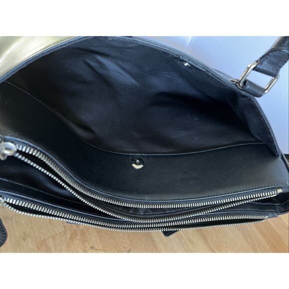 COACH Black Leather Metropolitan 2 Way Business Bag 71695 Academia Messenger - Picture 10 of 16